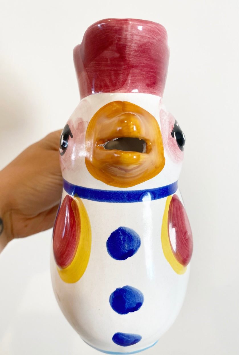 Vintage Ceramic Rooster Pitcher- Italy