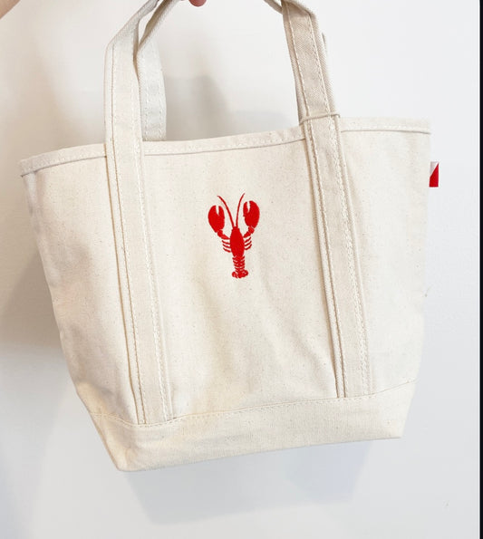 Mini Canvas Lobster Boat Tote