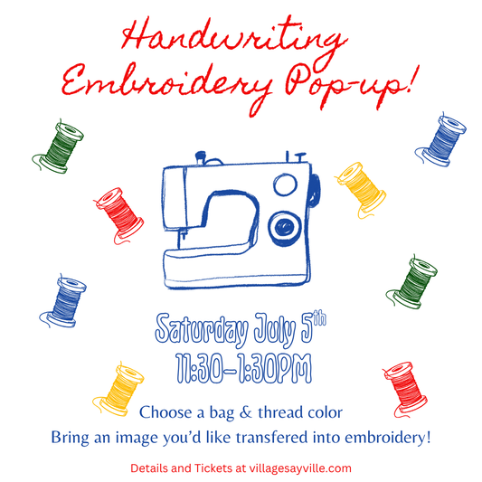 *Handwriting Embroidery POP-UP 7/5