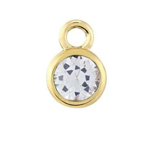 Birth Stone Charms 14k solid gold