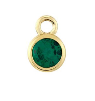 Birth Stone Charms 14k solid gold