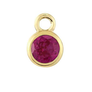 Birth Stone Charms 14k solid gold