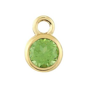 Birth Stone Charms 14k solid gold