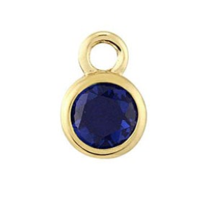 Birth Stone Charms 14k solid gold