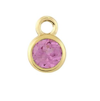 Birth Stone Charms 14k solid gold