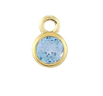 Birth Stone Charms 14k solid gold