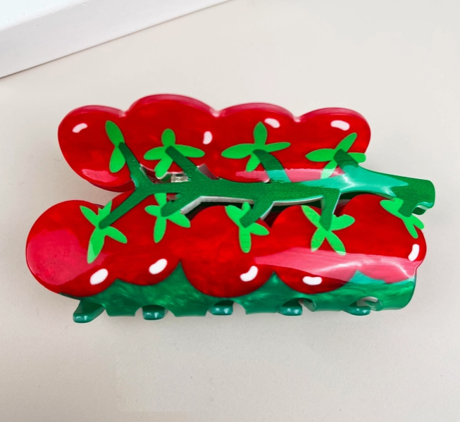 Tomato on Vine Hair Claw Clip