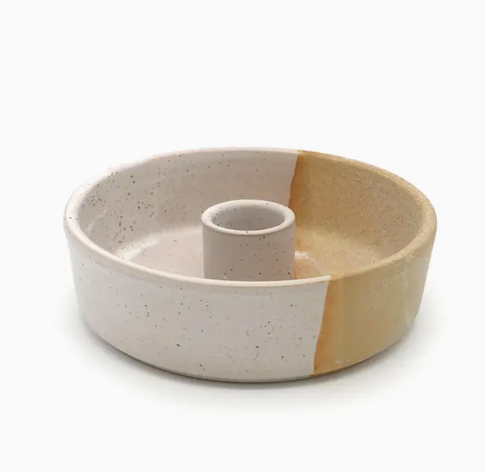 Ceramic Palo Santo Holder Beige