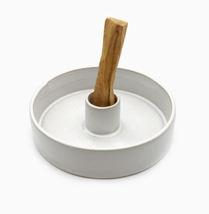 Ceramic Palo Santo Holder White