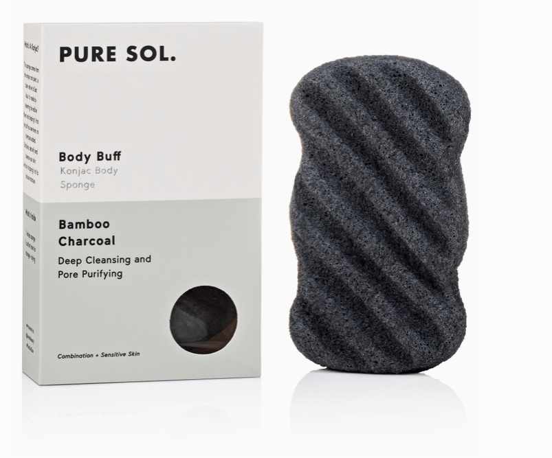 Pure Sol Charcoal Body Konjac Sponge