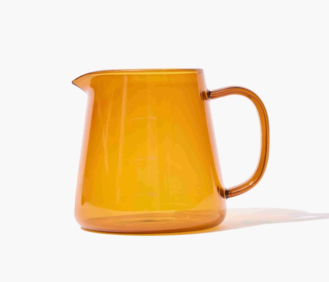 Amber Glass Milk Pitcher