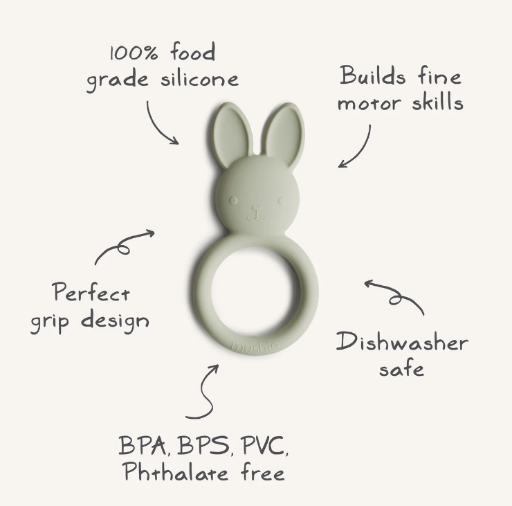 Mushie silicone teether BUNNY