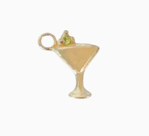 Martini Charm gold fill