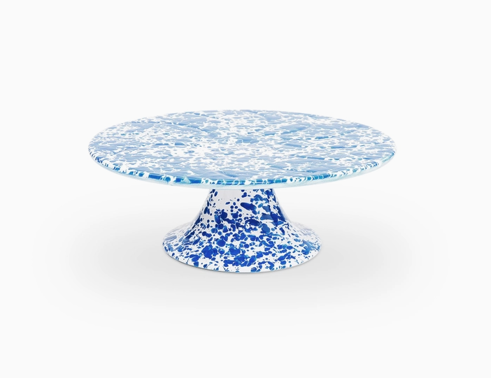 Splatterware Enamel Cake Stand Blue