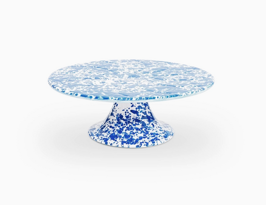 Splatterware Enamel Cake Stand Blue