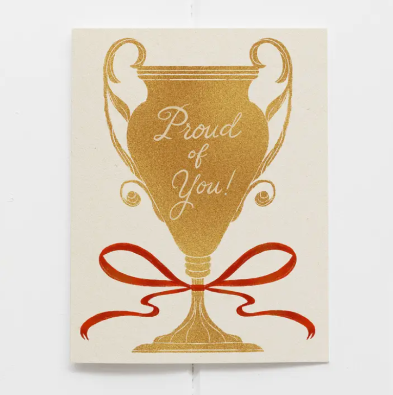 Greeting Card "Proud of You" Trophy