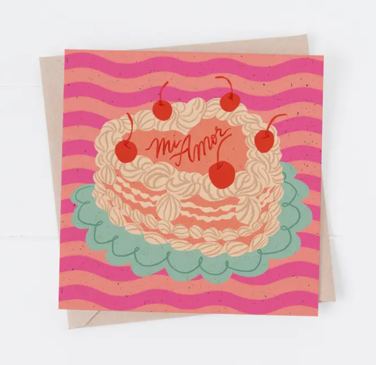 Greeting Card "Mi Amor" Cake