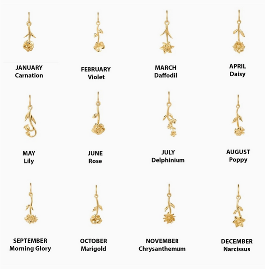 Birth Month Flower Charms