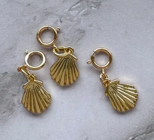 Mini Shell Charm gold fill