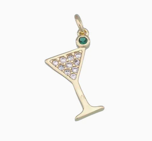 Martini Charm gold fill