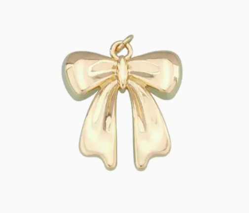 Large Bow Charm gold fill