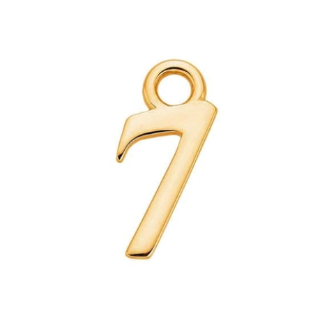 Number Charm 14k solid gold