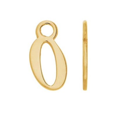 Number Charm 14k solid gold