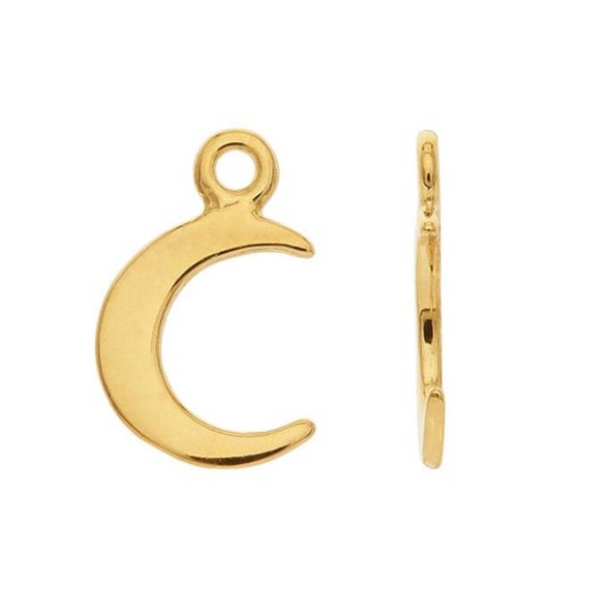 Crescent Moon Charm 14k gold