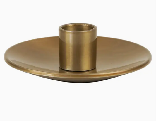 Gold Round Tapered Candle Holder