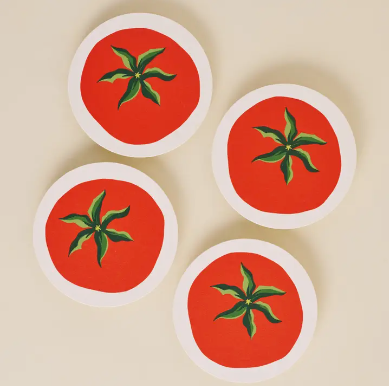 Tomato coasters (set of 4)