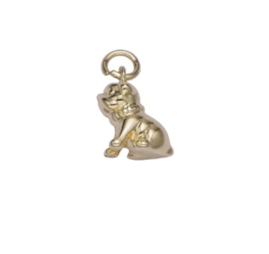 Mini Bulldog Charm gold fill