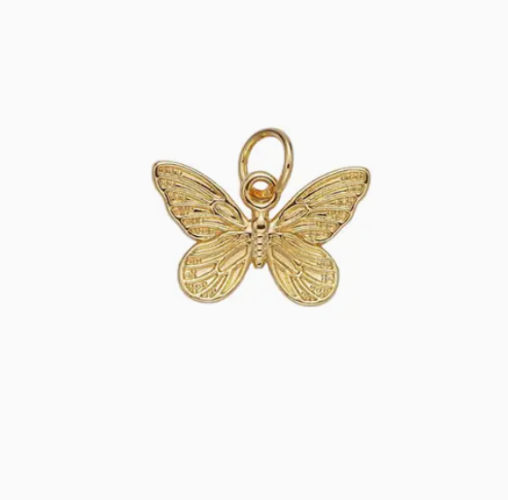 Textured Butterfly Charm