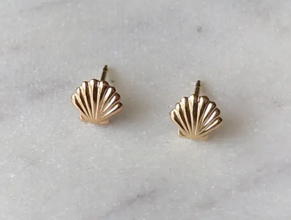 Shell Stud Earrings gold fill