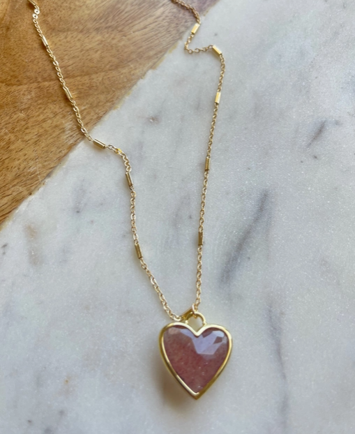 Heart Gemstone Necklaces