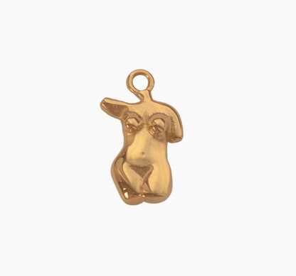 The Muse Charm, gold vermeil