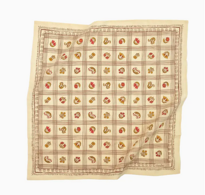 Bandana- Checked Flowers