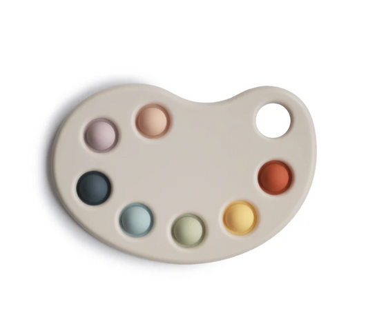 Mushie Paint Palette Press Toy