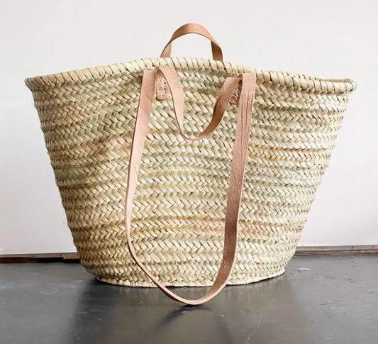 Straw Bag Large with Short and Long Straps