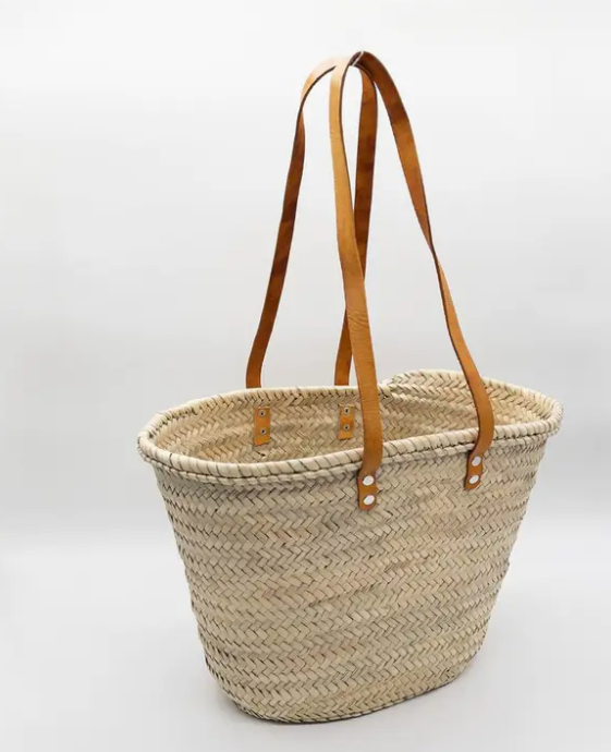 Straw Bag with Long Straps