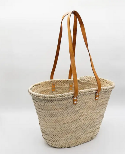 Straw Bag with Long Straps