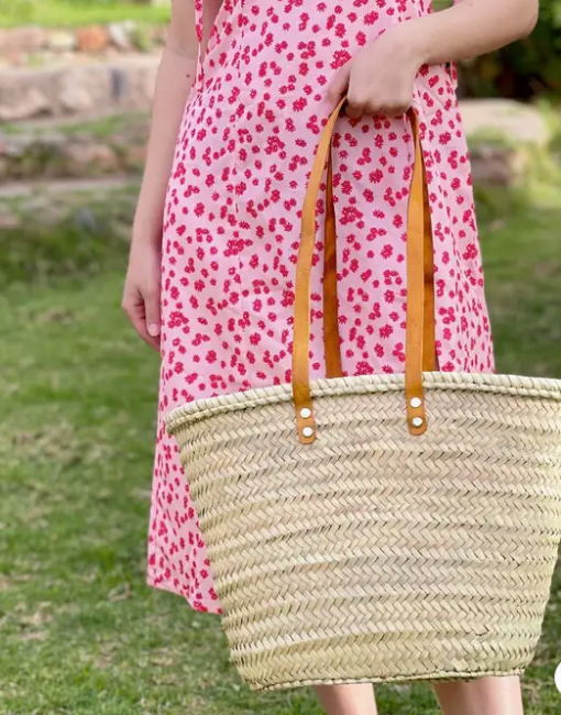 Straw Bag with Long Straps