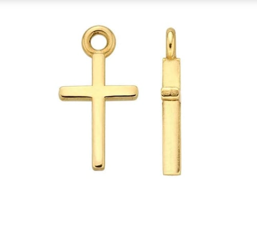 Cross Charm 14k solid gold