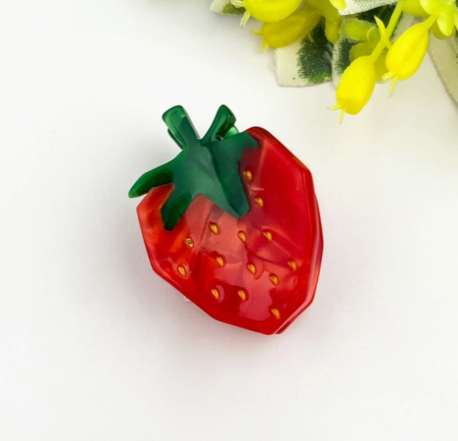 Mini Strawberry Hair Clip