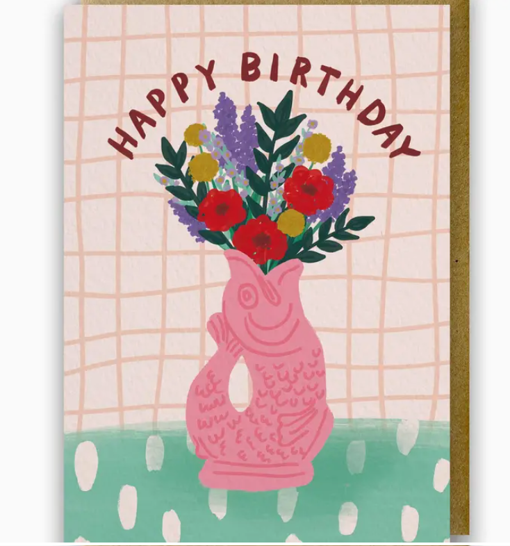 Gluggle Jug Happy Birthday Greeting Card