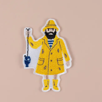 Fisherman, iron on patch