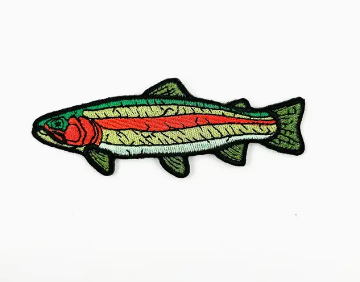 Rainbow Trout Fish, iron on patch