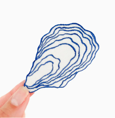 Oyster, iron on patch