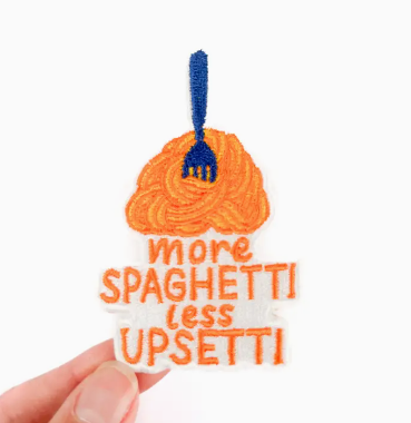 More Spaghetti Less Upsetti, iron on patch