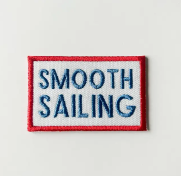 Smooth Sailing, iron on patch