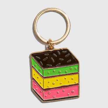 Rainbow Italian Cookie Keychain